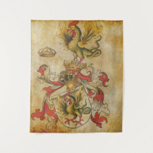 Tenture manteau des bras sur le ver 5 de parchemin