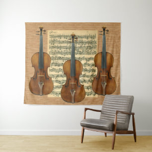 Tenture Manuscrit de Bach Chaconne de trio de violon de