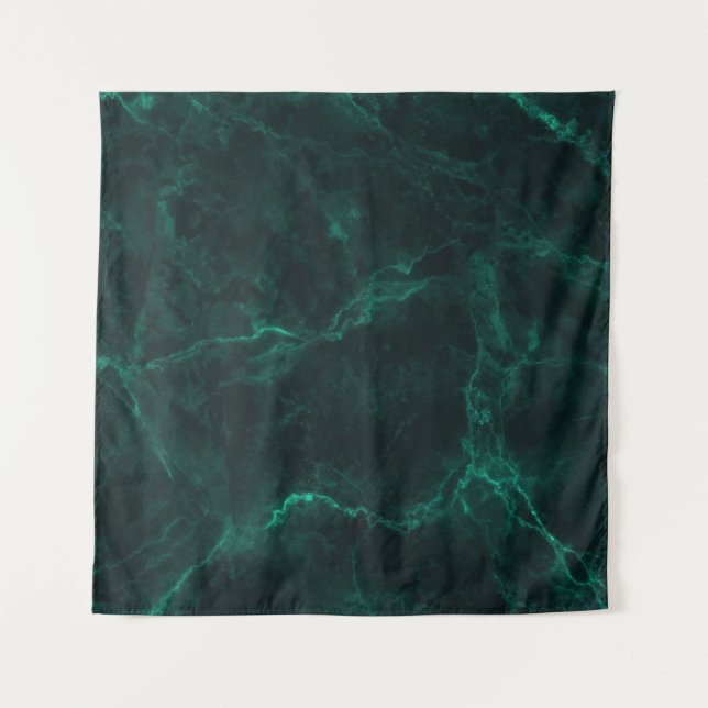 Tenture Marbre vert foncé, texture transparente. (Devant)