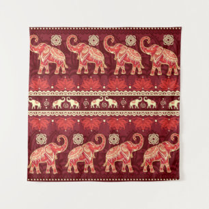 Tenture Marche des éléphants : Jouer Motif sans couture.