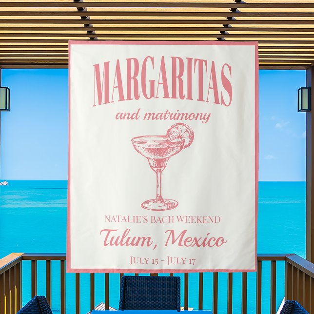 Tenture Margaritas Et Mariage Cocktail Social Itinéraire (Créateur téléchargé)