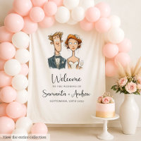 Mariage aquarelle arrière-plan mariée Groom Quirky