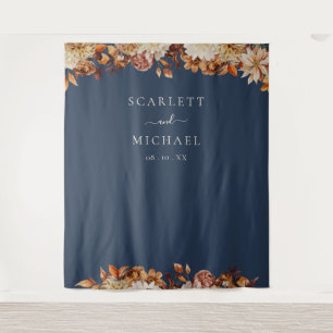 Tenture Mariage Bleu Marine