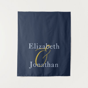 Tenture Mariage bleu opulent