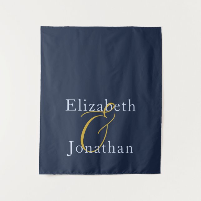Tenture Mariage bleu opulent (Devant)