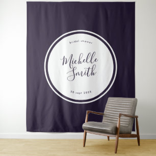 Tenture Mariage Bohème Moderne Cercle Uni Violet
