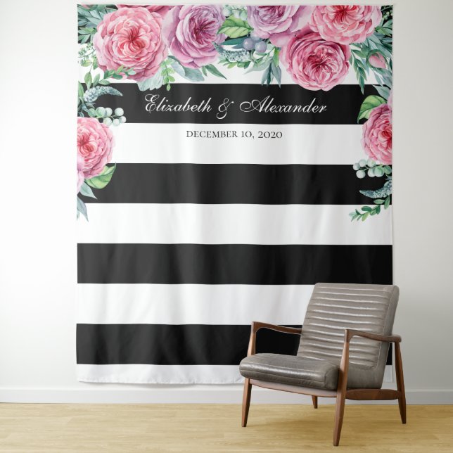 Tenture Mariage Boho en arrière-plan. Arrière - plan de fl (En situation)