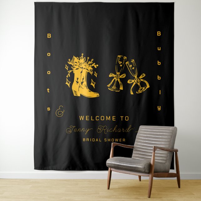 Tenture Mariage Boots & Bubbly Shower (En situation)