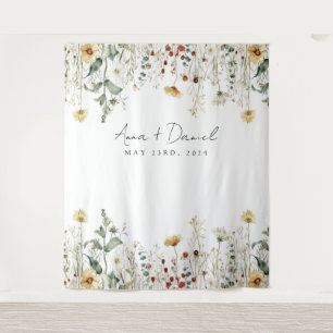 Tenture Mariage Champêtre de Fleurs Sauvages d'Été