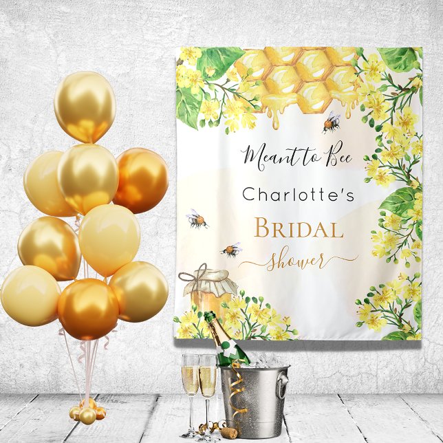 Tenture Mariage civil de la future mariée abeille fleurs j (Créateur téléchargé)