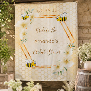 Tenture Mariage civil shower future mariée nid d'abeille a