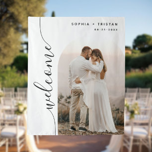 Tenture Mariage d'arc photo de script vertical