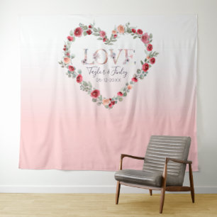 Tenture Mariage d'arrière-plan d'amour rose pâle