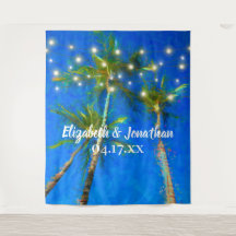 Mariage de Destination de Plage Palmiers Guirlande