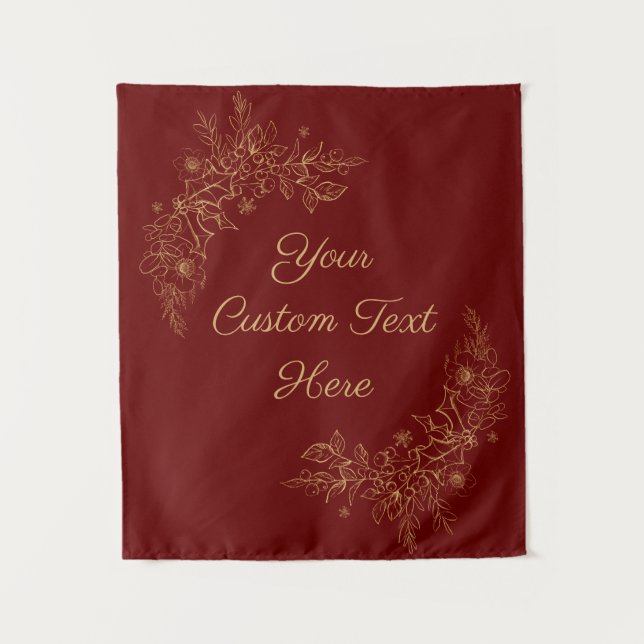 Tenture Mariage de Noël Contexte, Réception Photo Botte (Devant)