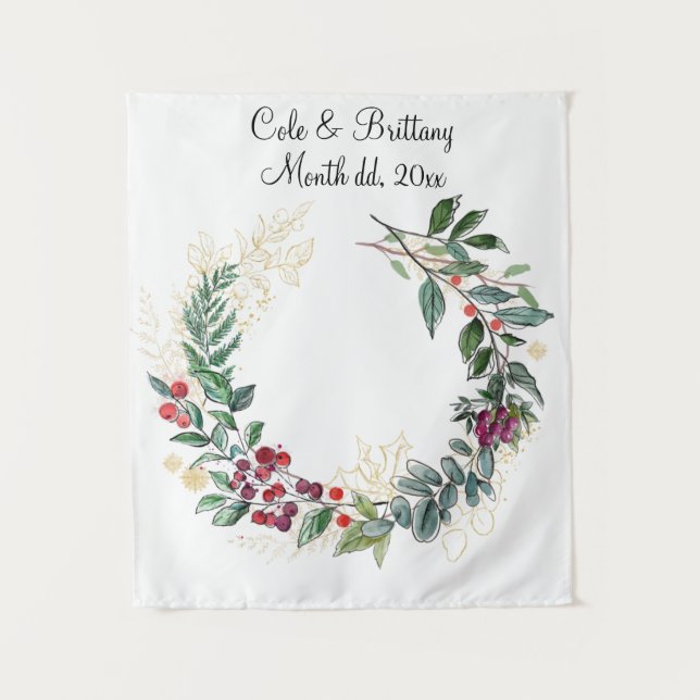 Tenture Mariage de Noël Contexte, Réception Photo Botte (Devant)