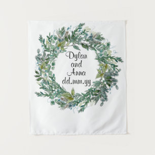 Tenture Mariage de Noël Retour Drop, Cabine de photos vert