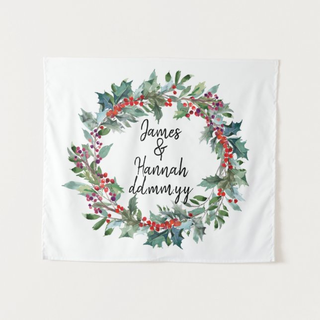 Tenture Mariage de vacances Contexte Cérémonie de Noël Pro (Devant (Horizontal))