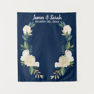 Tenture Mariage de verdure fond, Réception Marine Gold