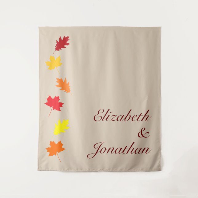 Tenture Mariage des feuilles automnales (Devant)