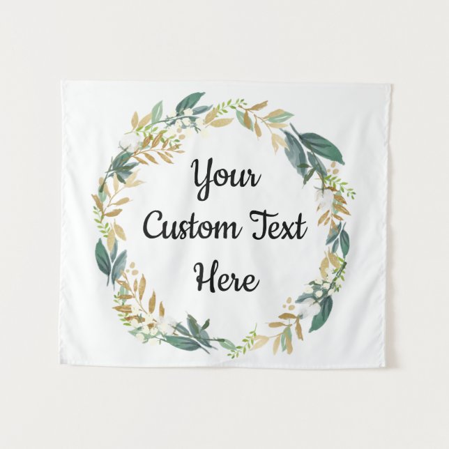 Tenture Mariage d'hiver fond de verdure Décor du stand pho (Devant (Horizontal))