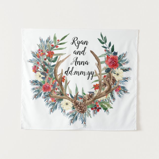 Tenture Mariage d'hiver Retour Retour Retour, Photo de Noë (Devant (Horizontal))