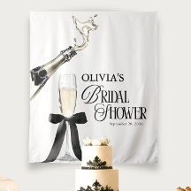 Mariage élégant Champagne Noir et Blanc Bridal Sho