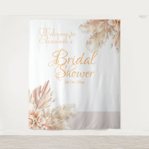 Tenture Mariage élégant floral aquarelle pour la douche de
