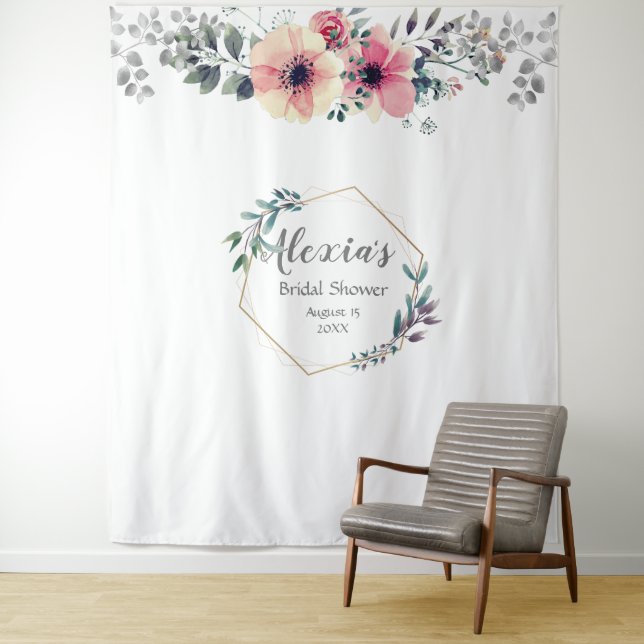 Tenture Mariage Élégant sur le Thème Botanique (En situation)