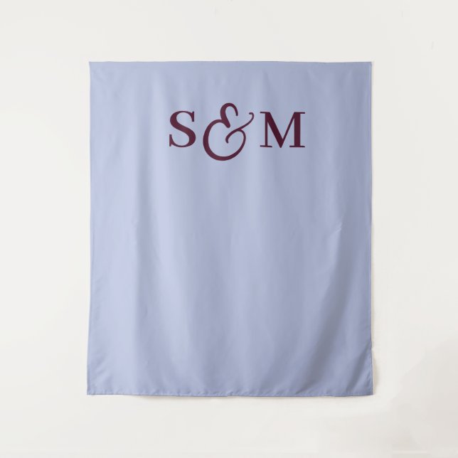 Tenture Mariage esperluette de script de monogramme de per (Devant)