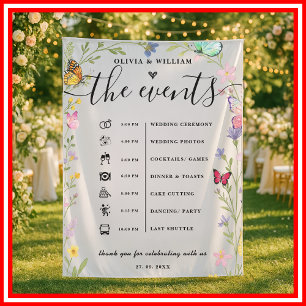 Tenture Mariage Fleurs Bohème Fleurs Sauvages Ordre des Év
