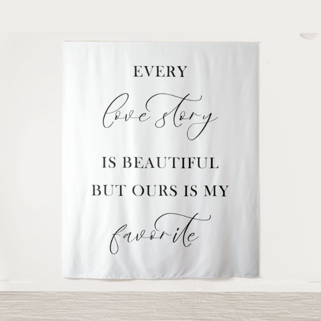 Tenture Mariage Minimaliste – Chic & Simple Élégant (Devant)
