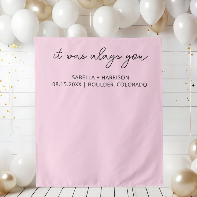 Tenture Mariage moderne Accueil personnalisé Boho Wedding  (Créateur téléchargé)