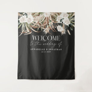 Tenture Mariage moderne botanique pampas eucalyptus accuei
