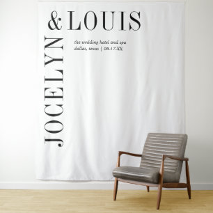 Tenture Mariage Moderne Noir et Blanc Audacieux