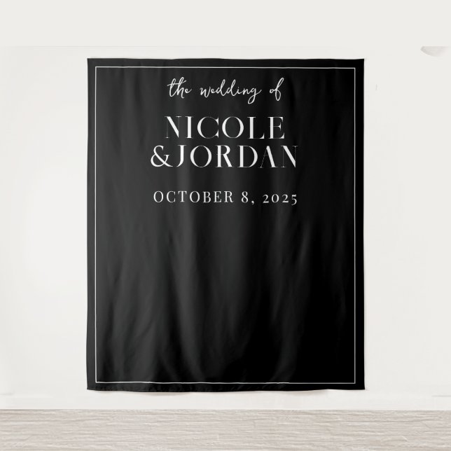 Tenture Mariage moderne simple chic arrière-plan (Devant)