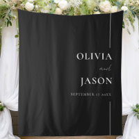 Mariage noir et blanc minimaliste moderne