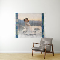 Mariage personnalisé Gold & Blue Polka Dot