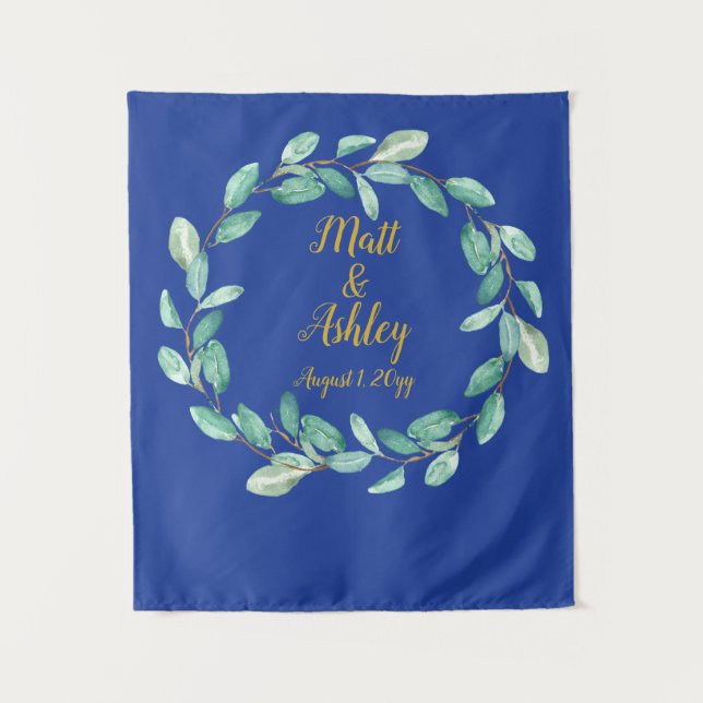 Tenture Mariage Photo Booth Backdrop Rustic Greenery Prop (Devant)