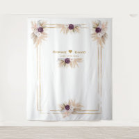 Mariage Photo Herbe de Pampas Fleur Pourpre Orchid