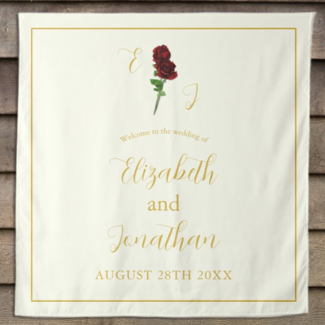Tenture Mariage Rose d'or ivoire (Créateur téléchargé)