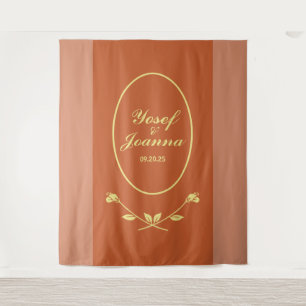 Tenture Mariage Rose Terracotta