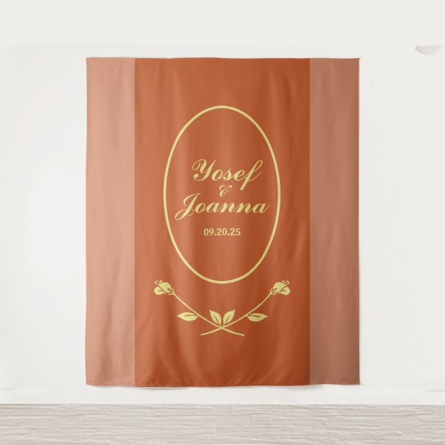 Tenture Mariage Rose Terracotta (Devant)