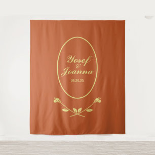 Tenture Mariage Rose Terracotta