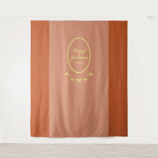 Tenture Mariage Rose Terracotta