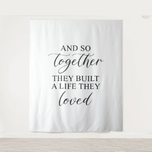 Tenture Mariage Rustique   Bannière de Citation de Mariage