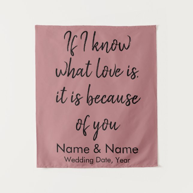 Tenture Mariage rustique Retour retour à la réception sur  (Devant)