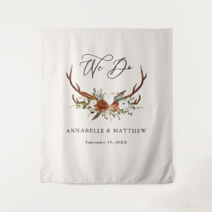 Tenture Mariage terre cuite rustique cerf décoration de fê
