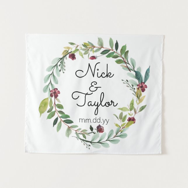 Tenture Mariage verdoyant Retour Drop, Boot photo Boho Fal (Devant (Horizontal))