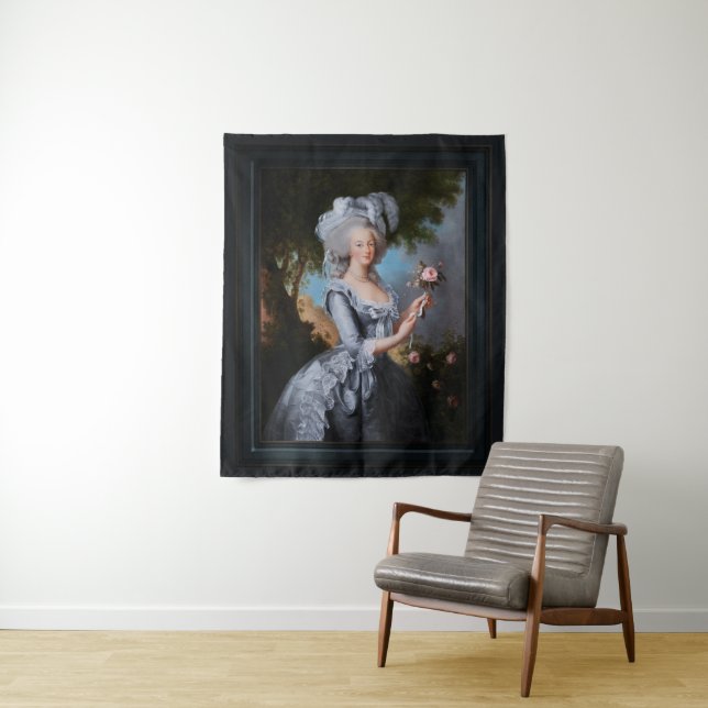Tenture Marie Antoinette Avec Un Rose (En situation)